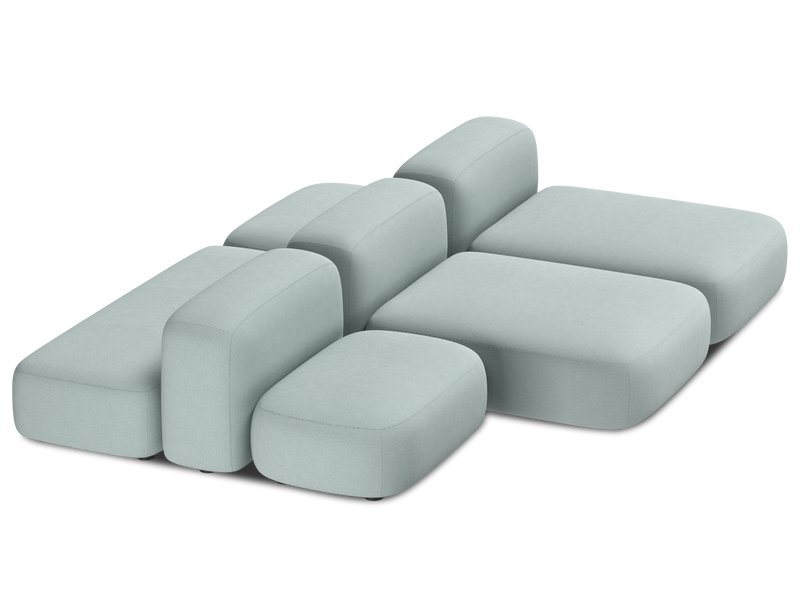 Диван модульный Риббл-6 Bucle Mint
